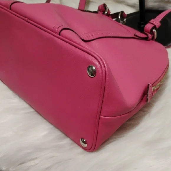 SALE! Authentic Coach Peyton Saffiano Cora Leather Domes Satchel W Strap - Picture 10 of 14